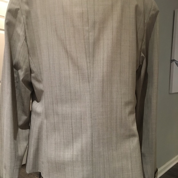 Lafayette 148 New York lt. Tan striped wool blazer - Picture 5 of 7